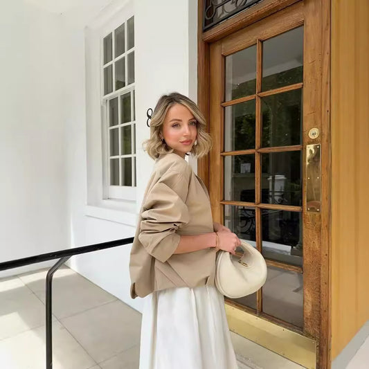 Short Cargo Jacket With Pleats
