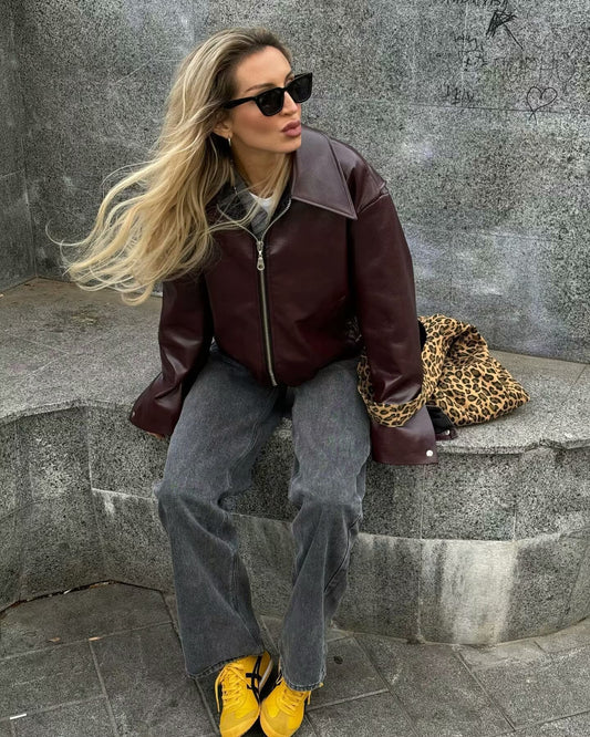 Bomber Burgundy jacket