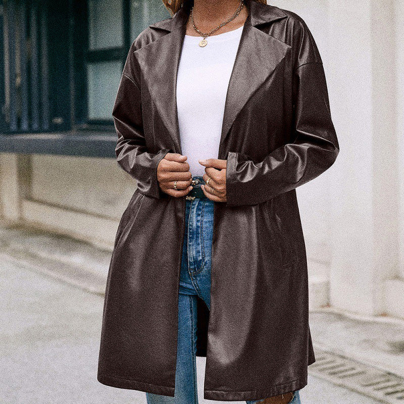 Casual Faux Leather Jacket