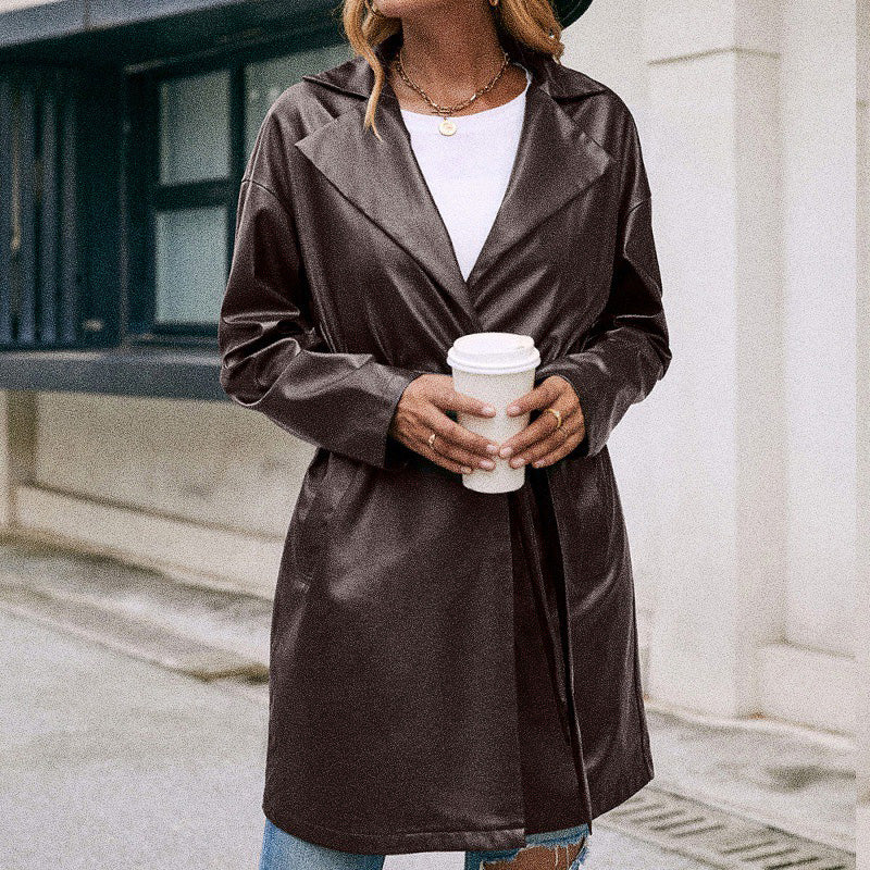 Casual Faux Leather Jacket