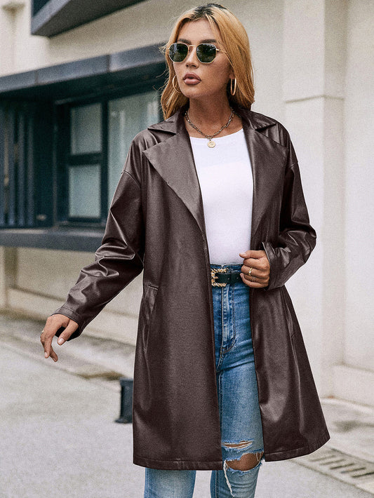 Casual Faux Leather Jacket