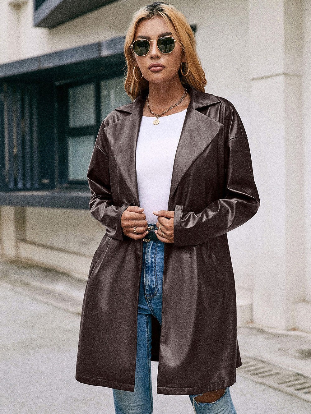 Casual Faux Leather Jacket