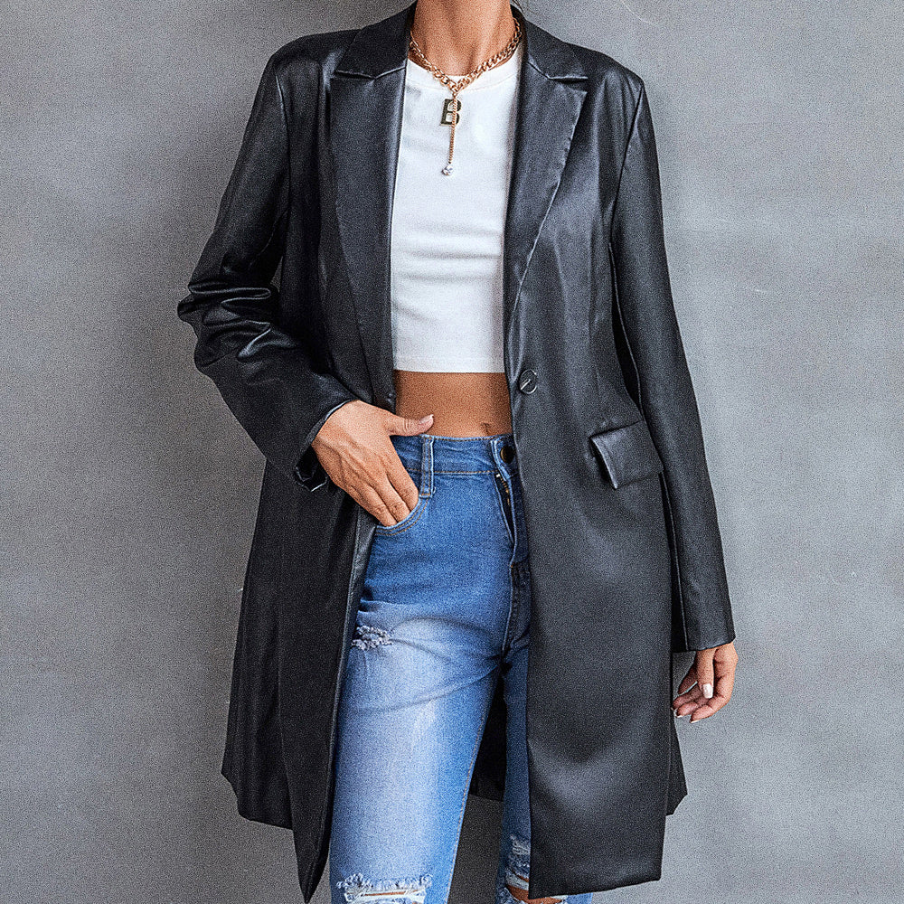 Black Long Leather Jacket