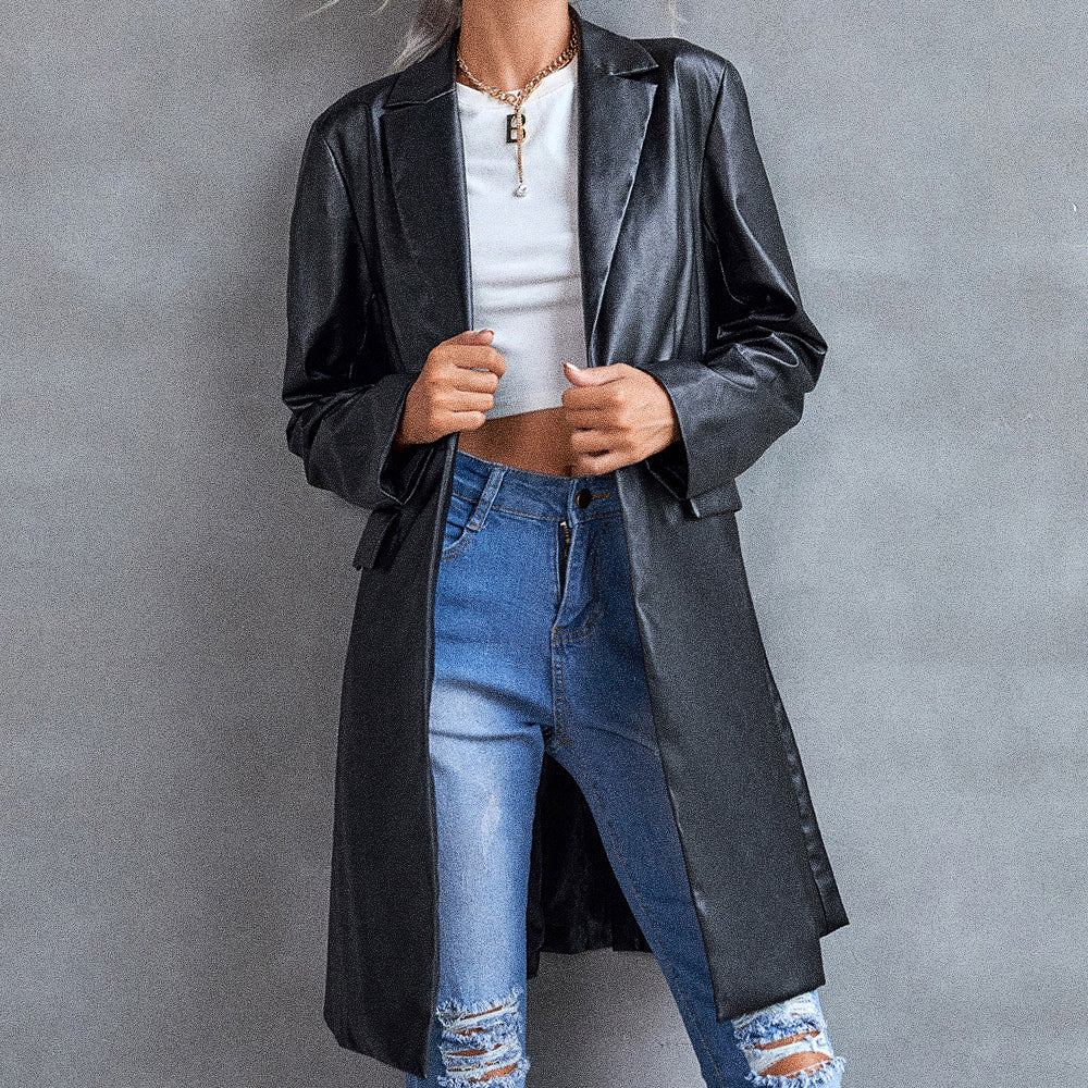 Black Long Leather Jacket