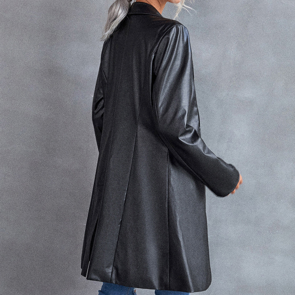Black Long Leather Jacket